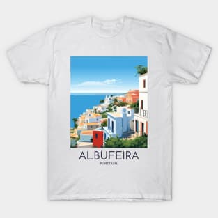 A Pop Art Travel Print of Albufeira - Portugal T-Shirt